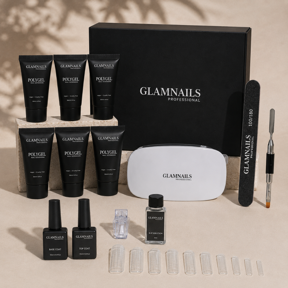 Polygel-aloituspaketti | 3+3 ilmaista väriä Glamnailsprofessional