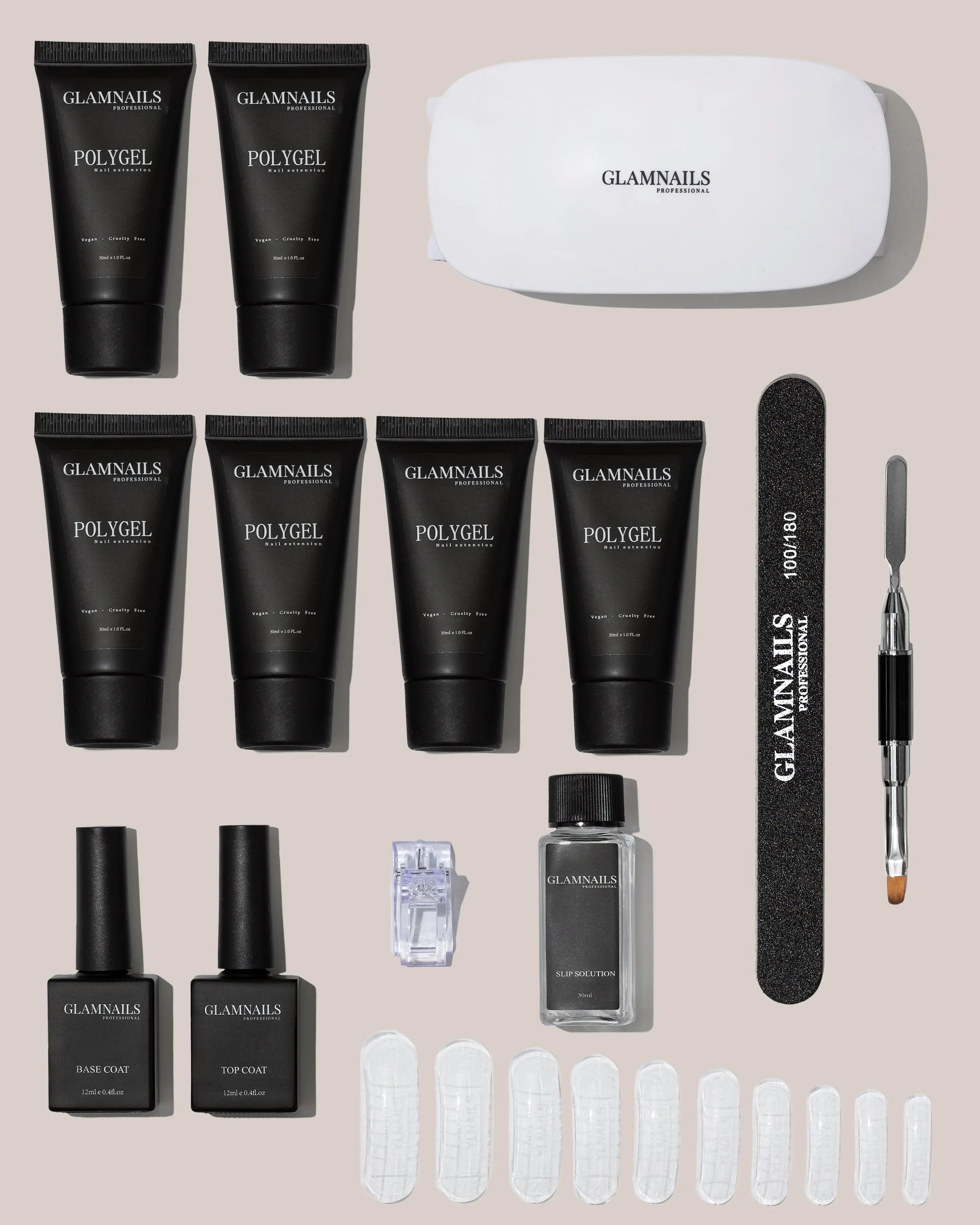 Glamnailsprofessional Terveys ja kauneus > Kynsienhoito > Polygel-kynsigeeli-aloituspaketti | 3+3 ilmaista väriä